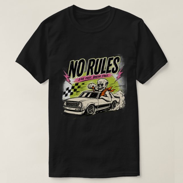 Camiseta de rua retrô sem músculo esquelético  (Frente do Design)