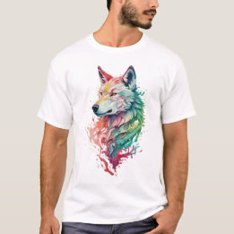 Camiseta de Rua Wolf Gráfica Ousada e Colorida