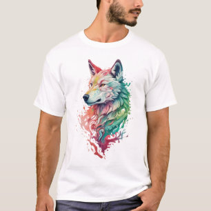 Camiseta de Rua Wolf Gráfica Ousada e Colorida