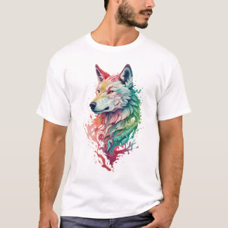Camiseta de Rua Wolf Gráfica Ousada e Colorida