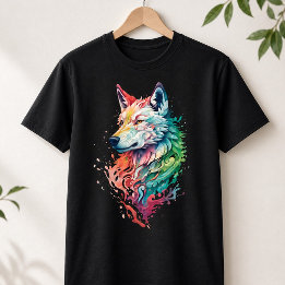 Camiseta de Rua Wolf Gráfica Ousada e Colorida