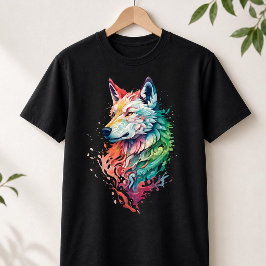 Camiseta de Rua Wolf Gráfica Ousada e Colorida