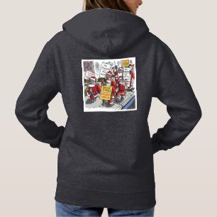camiseta de santa greve mulheres dk cinza capuz pa