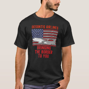 Camiseta De Santis Airlines Marthas Vineyard Meme EUA Flag