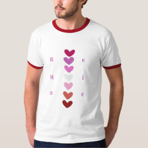 Camiseta de São Valentim com Pilha de Coração Mini