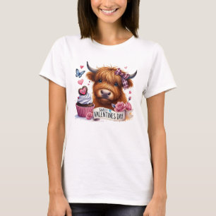 Camiseta de São Valentim de Cupcake de Vaca das Te