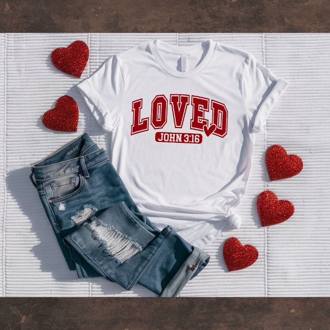 Camiseta de São Valentim John 3:16 Cristã (Criador carregado)