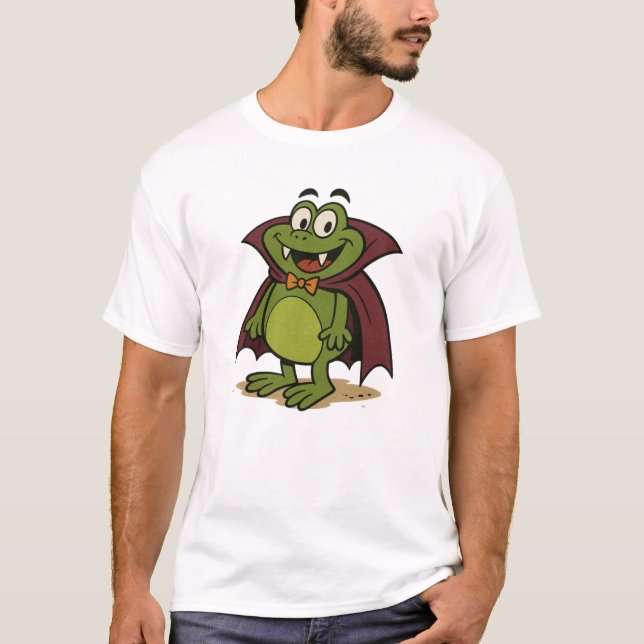 Camiseta de Sapo Vampiro de Desenho Animado (Frente)