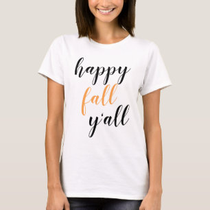 Camiseta de Script Feliz Outono para Todos
