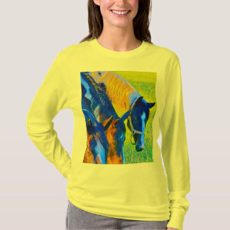 camiseta de senhoras de manga comprida