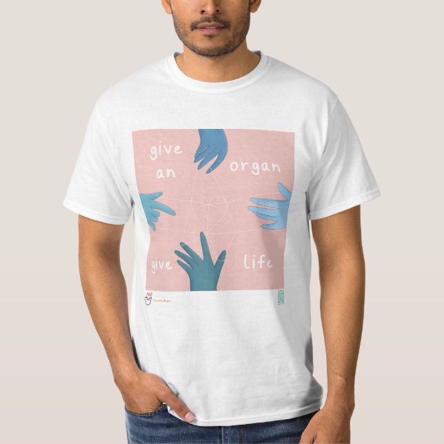 Camiseta de Sensibilização sobre doação de órgãos (Frente)