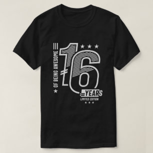 Camiseta De Ser Incrível 16 Anos - 16.º Aniversário
