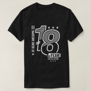 Camiseta De Ser Incrível 18 Anos - 18.º Aniversário