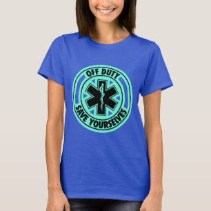 Camiseta De serviço, poupe-se de um EMT engraçado