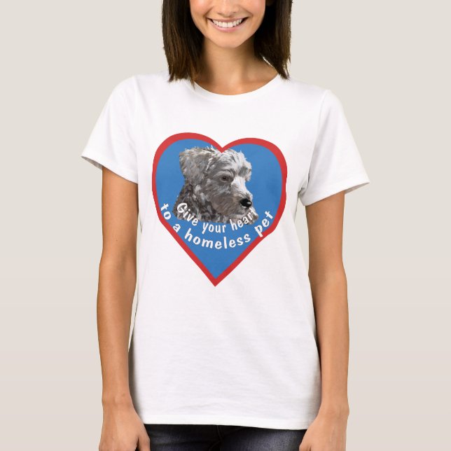 Camiseta Dê seu coração a um animal de estimação (Frente)