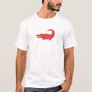 Camiseta de Silhueta de Crocodilo Animal
