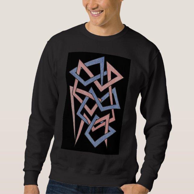 Camiseta de símbolo abstrato de formas místicas (Frente)