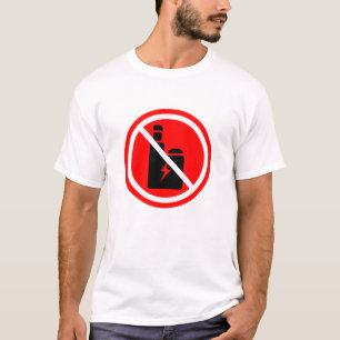 Camiseta de Sinal de Proibido Vaping   Aviso de Zo