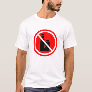 Camiseta de Sinal de Proibido Vaping | Aviso de Zo