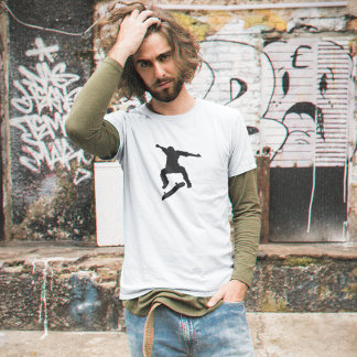 Camiseta de skate silhueta de skatista Streetwear
