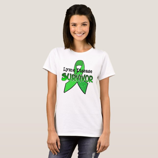 Camiseta de Sobrevivente à Doença de Lyme (Frente Completa)
