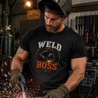 Camiseta de Soldador "Weld Like A Boss" Camisa eng