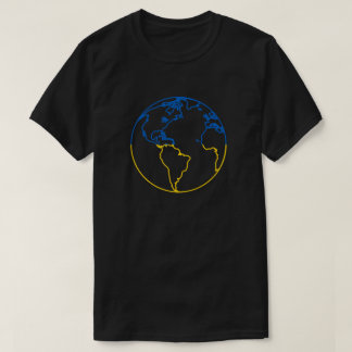 Camiseta de Solidariedade Mundial da Bandeira Ucra