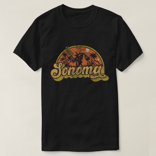 Camiseta de Sonoma, Califórnia (Frente do Design)