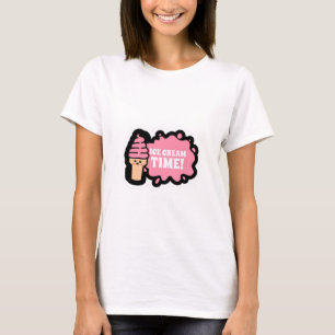 Camiseta de Sorvete Fofa para Meninas