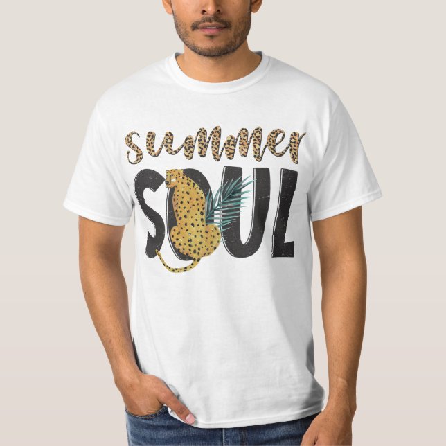Camiseta de Soul de Verão, de uso masculino, com D (Frente)