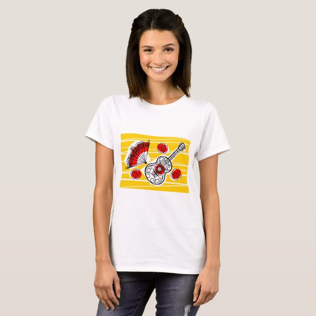 Camiseta de Souvenirs em espanhol, horizontal (Frente Completa)
