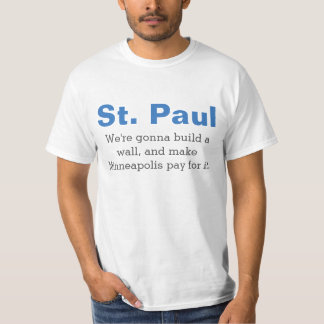 Camiseta de St. Paul, "Vamos construir um muro"