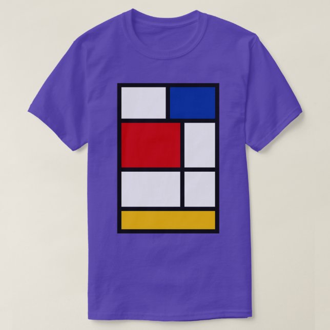 Camiseta De Stijl 1 Mondrian Inspired (Frente do Design)