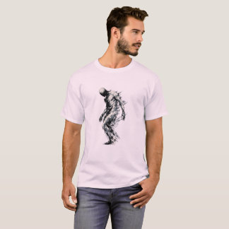 Camiseta de Streetwear com Figura Humana Abstrata