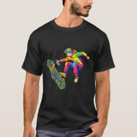 Camiseta de Streetwear de Arte de Skate com Grafit