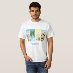 Camiseta de Sublimação Summer Vibes Cena Retro d
