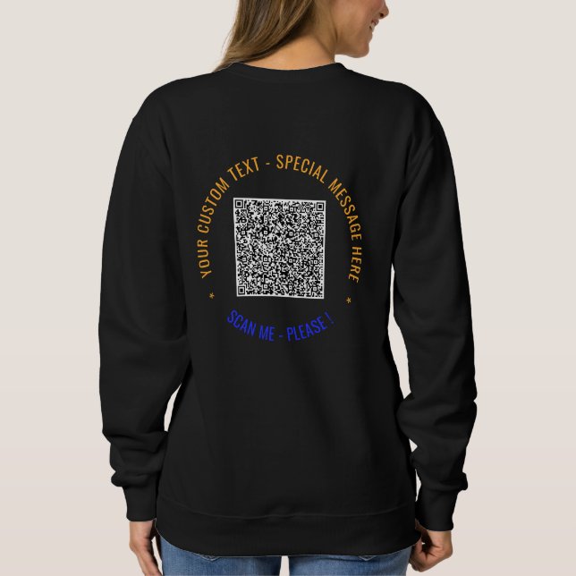 Camiseta de Sudadera con Código QR Colorido com Te (Verso)