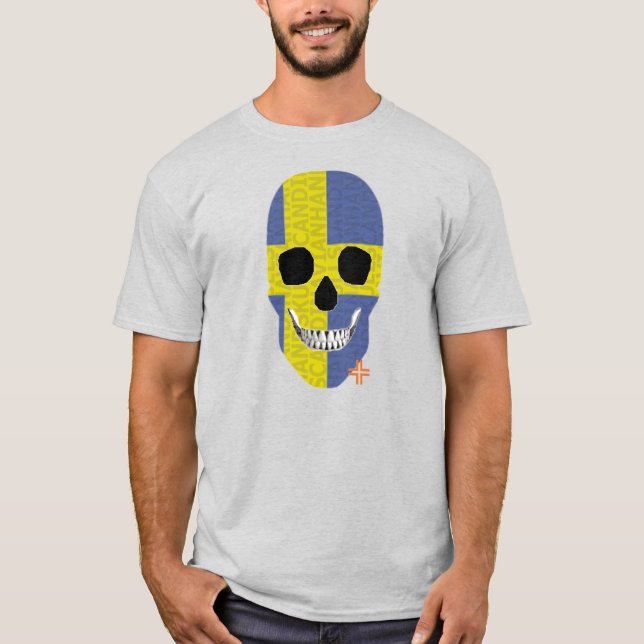 Camiseta de Suecia HANDSKULL básica B2 (Frente)