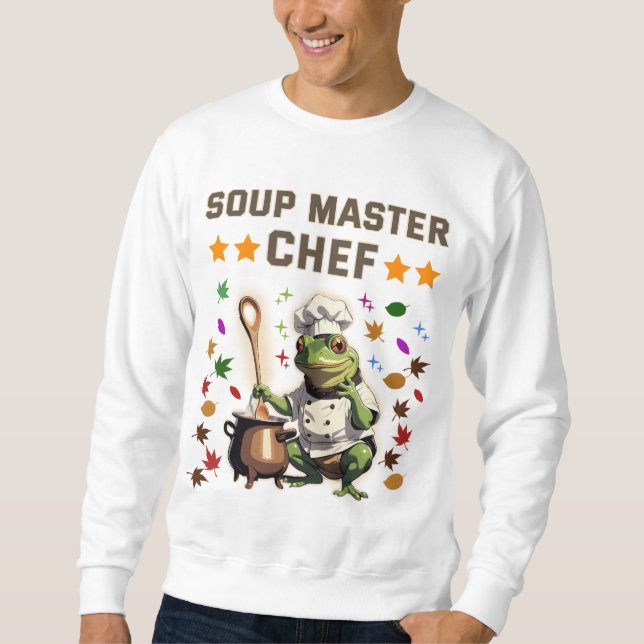  Camiseta de Suéter de Sapo Engraçado Mestre Chef  (Frente)