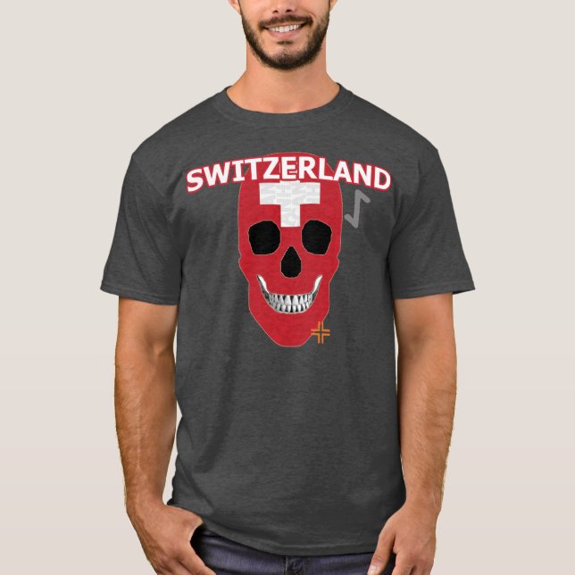 Camiseta de Suiça HANDSKULL básica B2 (Frente)