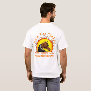 Camiseta De Sun do fogo dos estábulos do logotipo parte