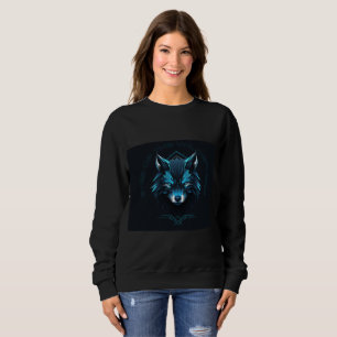 Camiseta de suor com desenho de lobo
