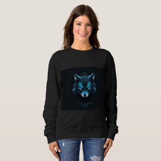 Camiseta de suor com desenho de lobo