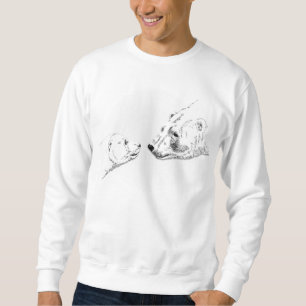 Camiseta de Suor de Arte de Urso Polar Camisas de