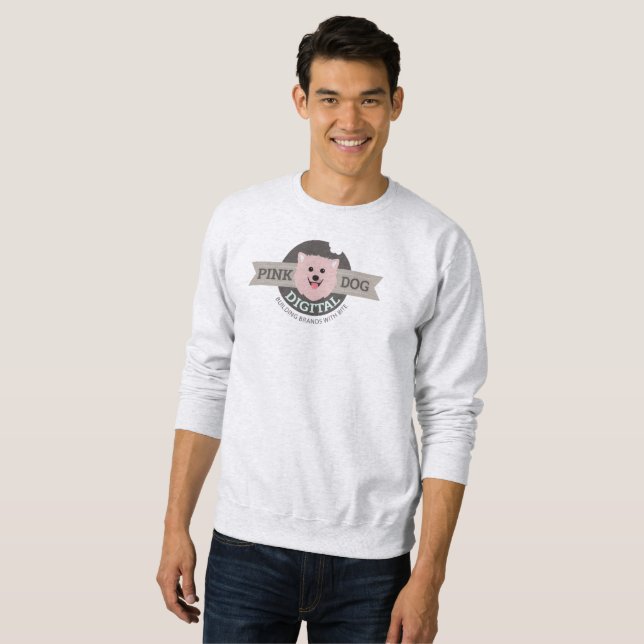 Camiseta de suor digital cachorro rosa (Frente Completa)