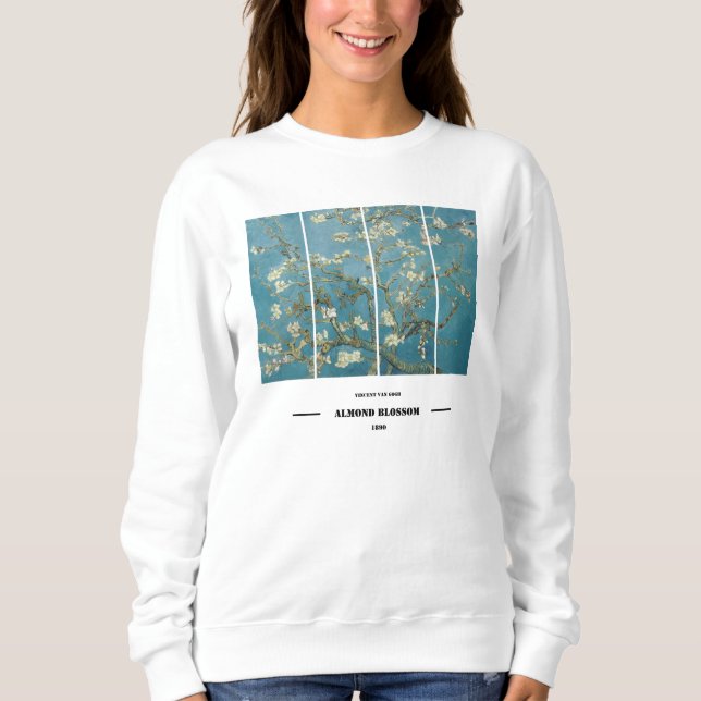 Camiseta de suor flor de amendoeira de Vincent Van (Frente)