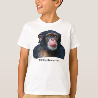 Camiseta de suporte da vida selvagem CHIMPANZEE II