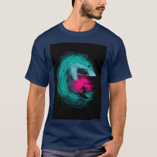Camiseta de Surf Neon Shark Wave
