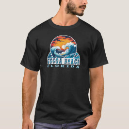 Camiseta de Surfistas da Praia de Cocoa Beach na F