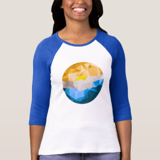 Camiseta De T do basebol dos SS das mulheres 3/4